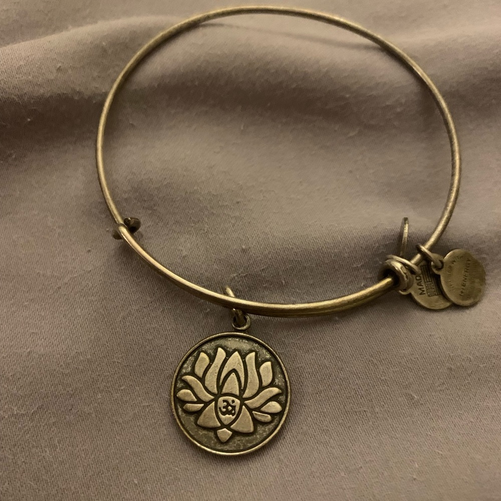 Silver Alex and Ani Lotus Flower
